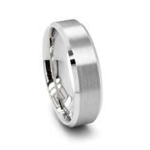 Palladium Men’s 6mm Flat Court Matt Centre Wedding Ring