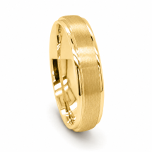 9ct Yellow Gold Men's 5mm Court Matt Centre Wedding Ring