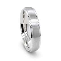 Argentium 5mm Traditional Court Matt Centre Wedding Ring