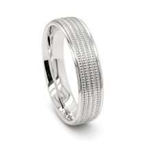 Argentium 5mm Traditional Court Woven Centre Wedding Ring