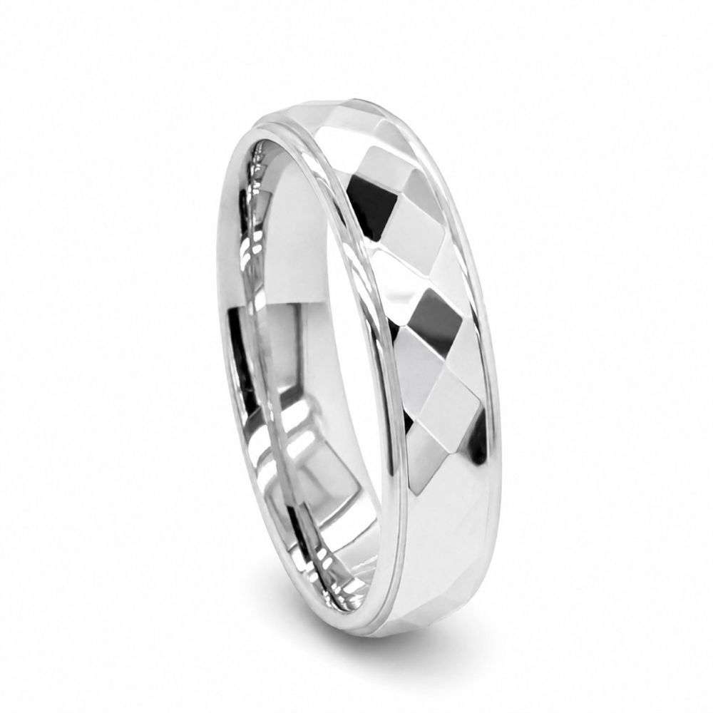 DC300-ARG-5mm Argentium 5mm Traditional Court Faceted Design Front Image