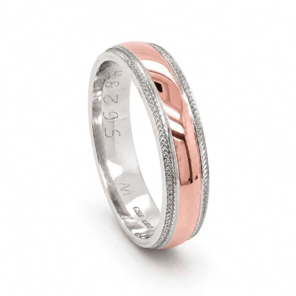 NC-5628V-5-Silver-5mm-traditional-court-wedding-ring-diamond-cut-edge-plain-9ct-rose-gold-centre-front-image NC-5628V-5-Silver-5mm-traditional-court-wedding-ring-diamond-cut-edge-plain-9ct-rose-gold-centre-front-image