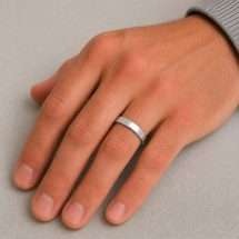 Palladium 4mm Medium Weight Soft Court Wedding Ring