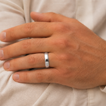Platinum 4mm Light Traditional Court Wedding Ring