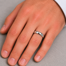 Platinum 4mm Medium Traditional Court Wedding Ring