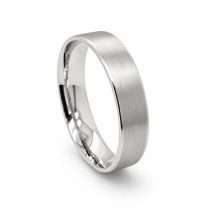 Palladium 5mm Flat Court Matt Finish Wedding Ring