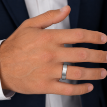Palladium 5mm Flat Court Matt Finish Wedding Ring