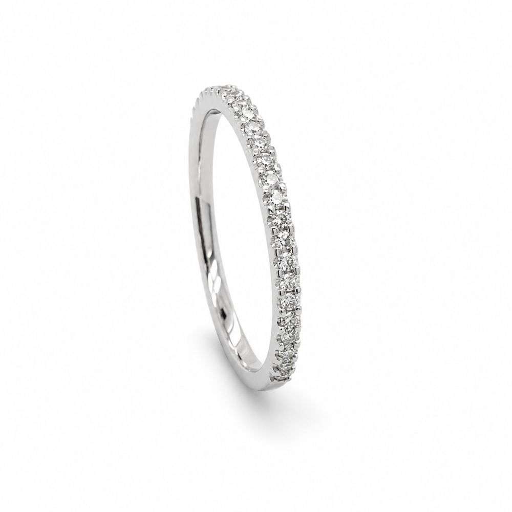 RMW-140-050-015-9W 9ct white gold 15pts diamond wedding ring front image RMW-140-050-015-9W 9ct white gold 15pts diamond wedding ring front image