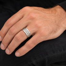 Sterling Silver 8.1mm Trinity Knot Celtic Wedding Ring
