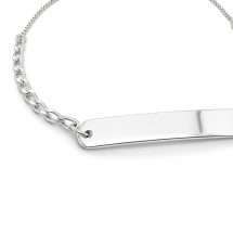 Sterling Silver Ladies Adjustable Identity Bracelet