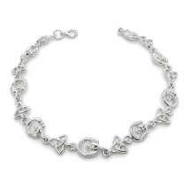 Sterling Silver Claddagh Trinity Knot Celtic Bracelet