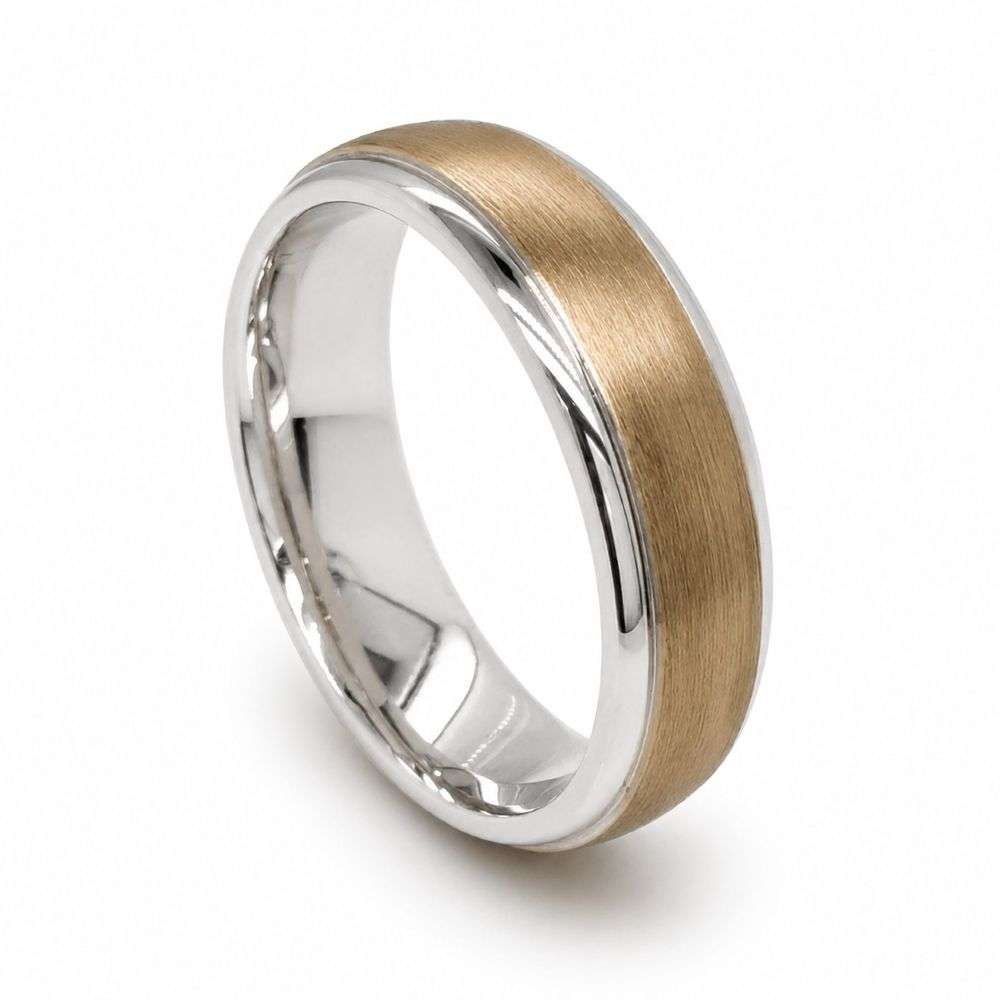 SL9Y6MMDC115BC Silver 6mm traditional court matt 9ct yellow gold centre front image SL9Y6MMDC115BC Silver 6mm traditional court matt 9ct yellow gold centre front image