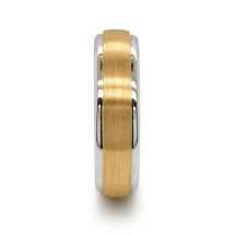 Argentium And 9ct Yellow Gold 6mm Court Wedding Ring
