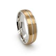 Argentium And 9ct Yellow Gold 6mm Wedding Ring
