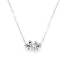 Sterling Silver Toi Et Moi Double Heart Necklace