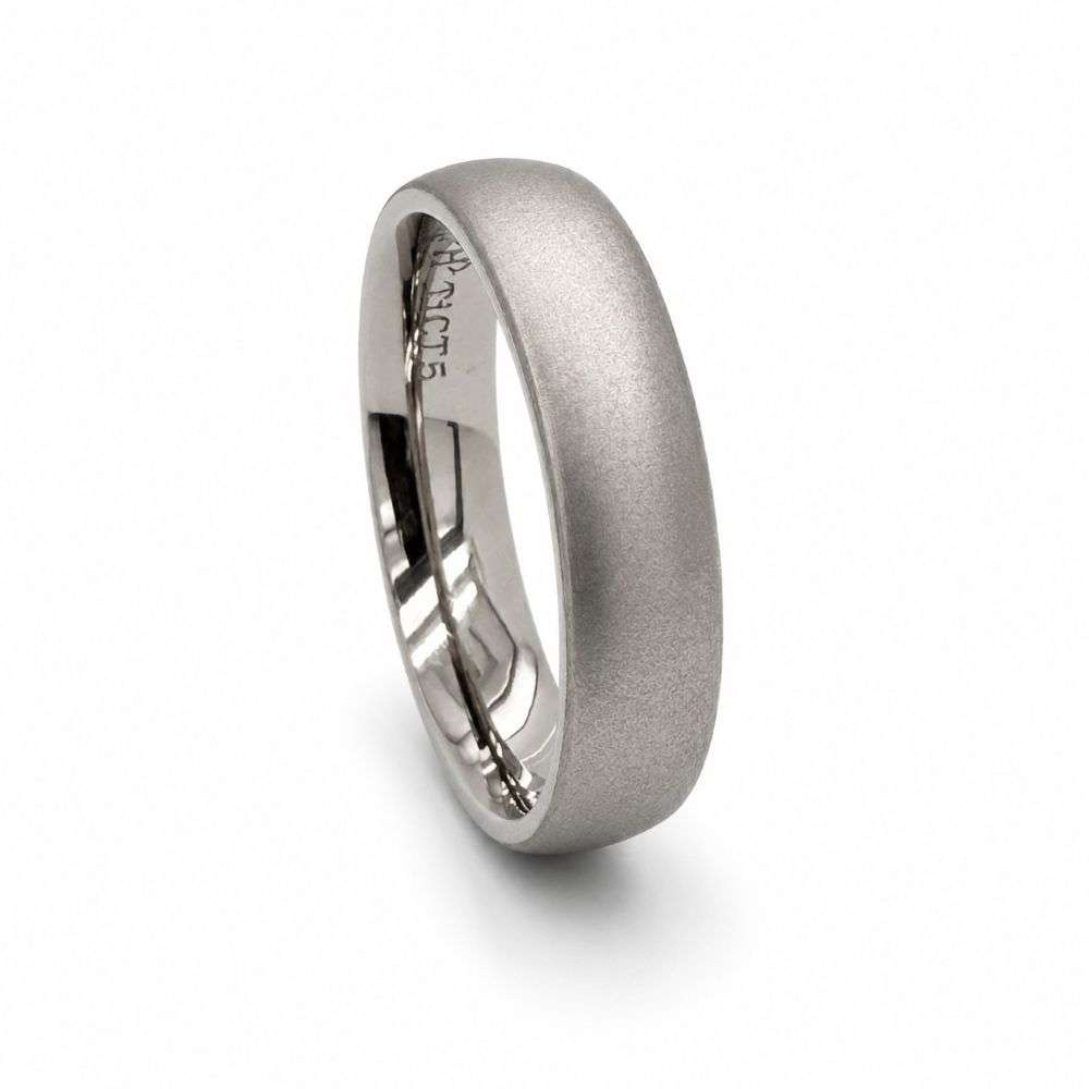 TIMTCT5MM Titanium 5mm Traditional Court Matt Finish Wedding ring Front Image