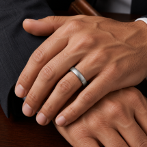 Titanium Men's 5mm Traditional Court Matt Finish Ring