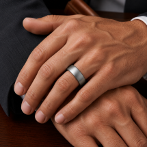 Titanium Men's 6mm Traditional Court Matt Finish Ring