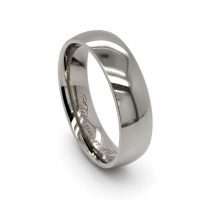 Titanium Men's 6mm Traditional Court Polished Finish Ring