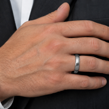 Titanium Men's 6mm Traditional Court Polished Finish Ring