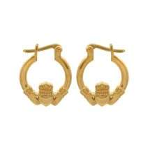 Burren 18K Gold Plated Gra Claddagh Earrings E1521