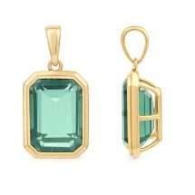 Burren 18K Gold Plated Lagoon Green Pendant P1525-A(GQ)