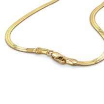 9ct Yellow Gold Herringbone 16 Inch Link Polished Necklace