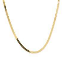 9ct Yellow Gold Herringbone 16 Inch Link Polished Necklace