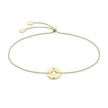 9ct Yellow Gold Adjustable Length Compass Bracelet