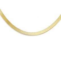 Sterling Silver Gold Plated Herringbone Necklace