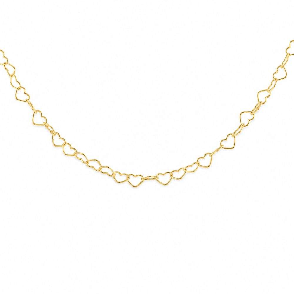 8.12.0274 Sterling Silver Yellow Gold Plated 3.5mm Open Heart-Link front image 8.12.0274 Sterling Silver Yellow Gold Plated 3.5mm Open Heart-Link front image