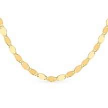 Sterling Silver Gold Plated Mirror Links Necklace
