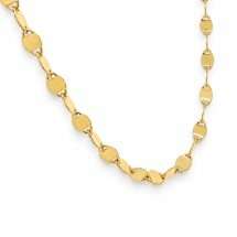 Sterling Silver Gold Plated Mirror Links Necklace