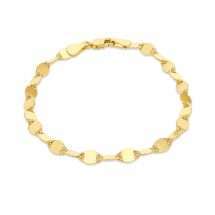 Sterling Silver Gold Plated Mirror Links Bracelet