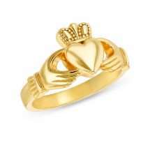 Sterling Silver Gold Traditional Claddagh Ring