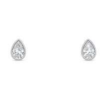 9ct Gold 0.51ct Pear Cut Lab Diamond Stud Earrings