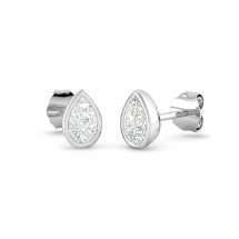 9ct Gold 0.51ct Pear Cut Lab Diamond Stud Earrings