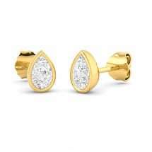 9ct Gold 0.51ct Pear Cut Lab Diamond Stud Earrings