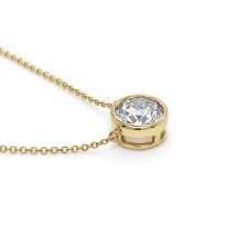 9ct Gold 1.00ct Round Brilliant Lab Diamond Necklace