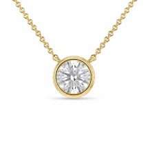 9ct Gold 1.00ct Round Brilliant Lab Diamond Necklace