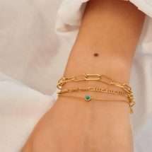 Ania Haie Silver Gold Turquoise CZ Station Bracelet B073-01G
