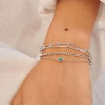 Ania Haie Silver Turquoise CZ Station Bracelet B073-01H