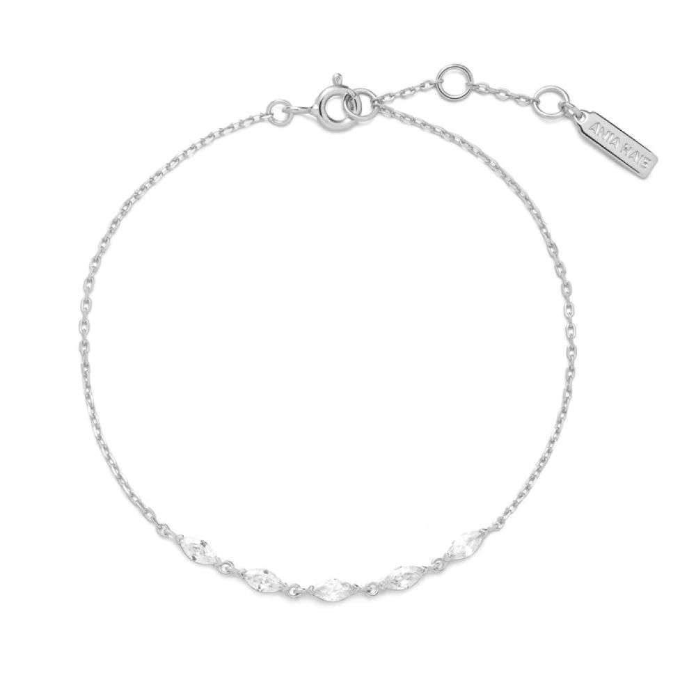 B075-03h Silver Quintet Marquise Bracelet top image