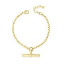 Absolute Gold Plated Classic T-Bar Bracelet B2417GL