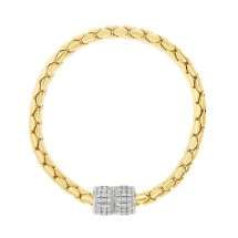 Absolute Gold Silver Plated Magnetic CZ Clasp Bracelet B2420GL