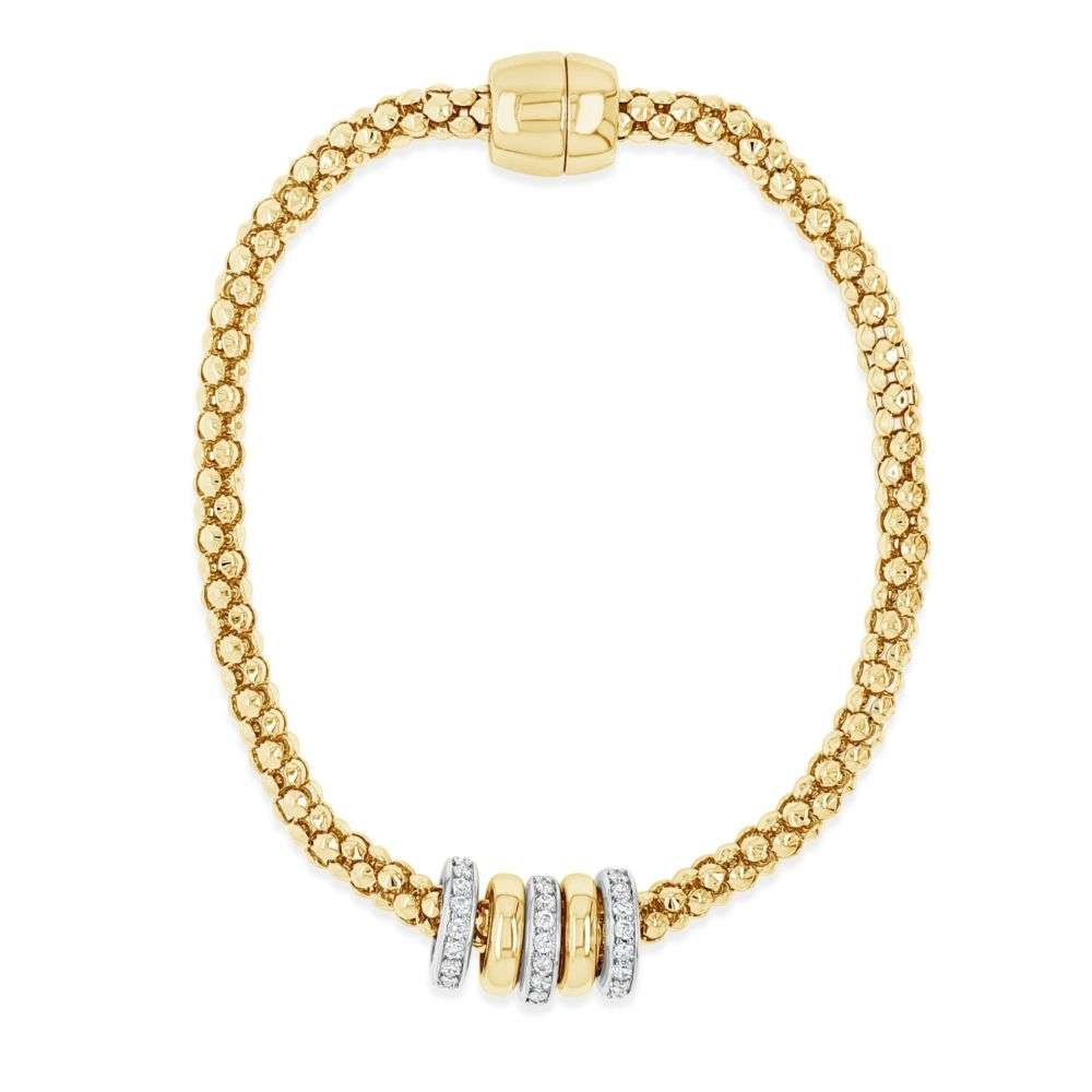 B2421GL Absolute jewellery 2 tone gold silver bracelet front image