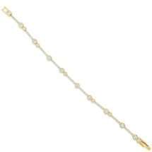 Absolute Gold Silver Plated CZ Droplet Bracelet B2422GL