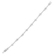 Absolute Silver Plated CZ Droplet Bracelet B2422SL