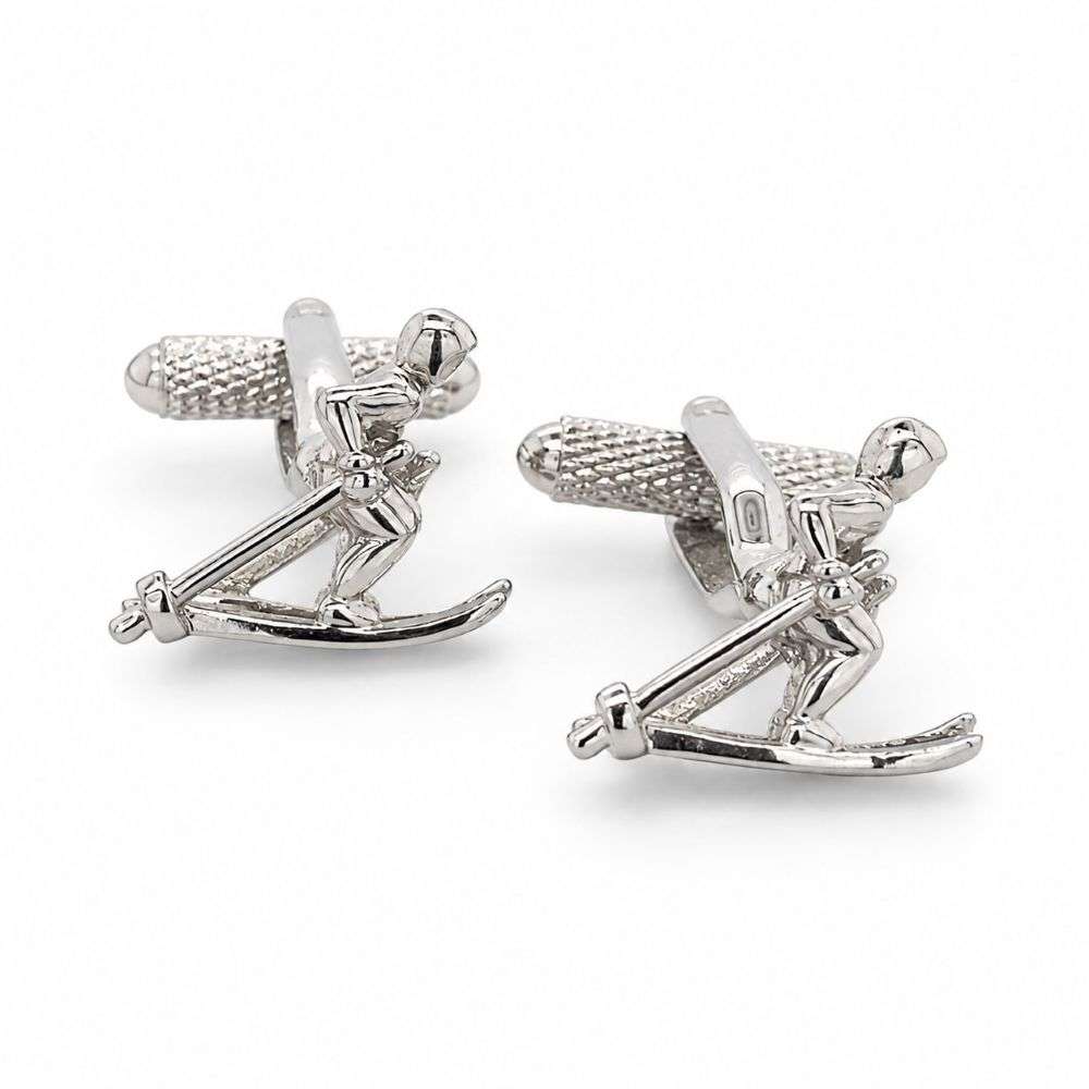 CK173-silver-plated-skier-cufflinks-front-image CK173-silver-plated-skier-cufflinks-front-image