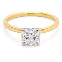 18ct Gold "Celestial" 0.81ct Cushion Cut Lab Diamond Ring
